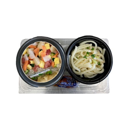 【6/30～7/3お届け分限り】＜便限定＞海鮮ばらちらし丼＆讃岐うどんセット　1パック