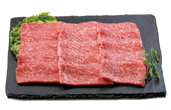 【4/17～19お届け分限り】国内産黒毛和牛(5等級)うす切り焼肉用(モモ肉) 140g