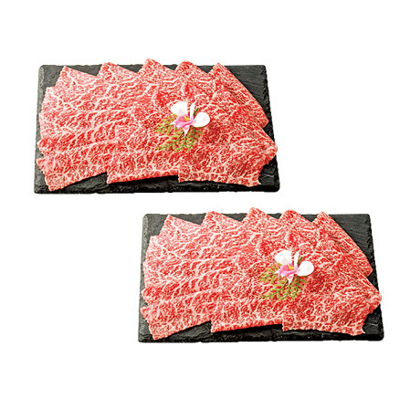 【7/6～7お届け分限り】国内産黒毛和牛(5等級)うす切り(モモ肉) 160g×2パック