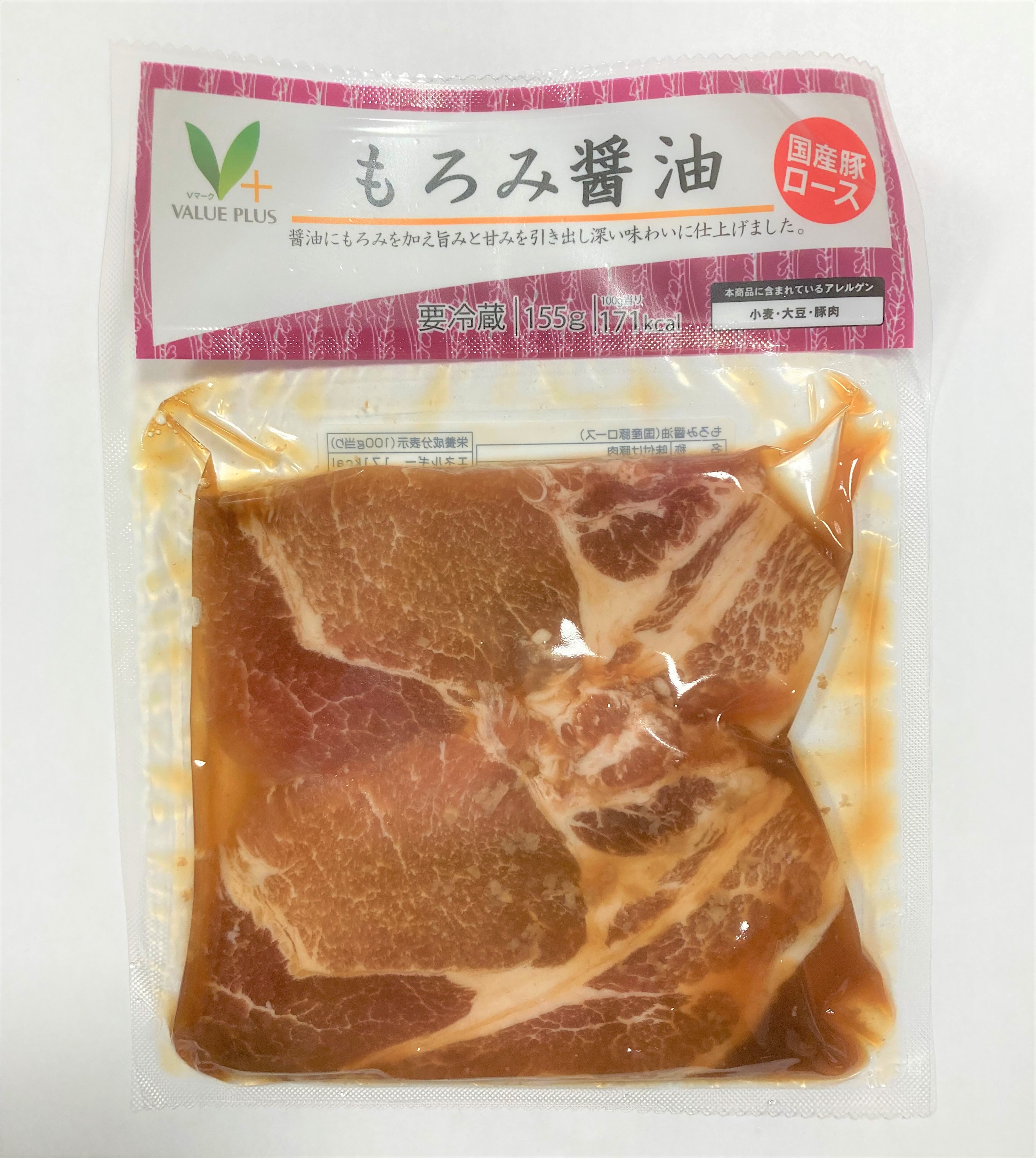 Ｖマークもろみ醤油(国産豚ロース肉) 1パック