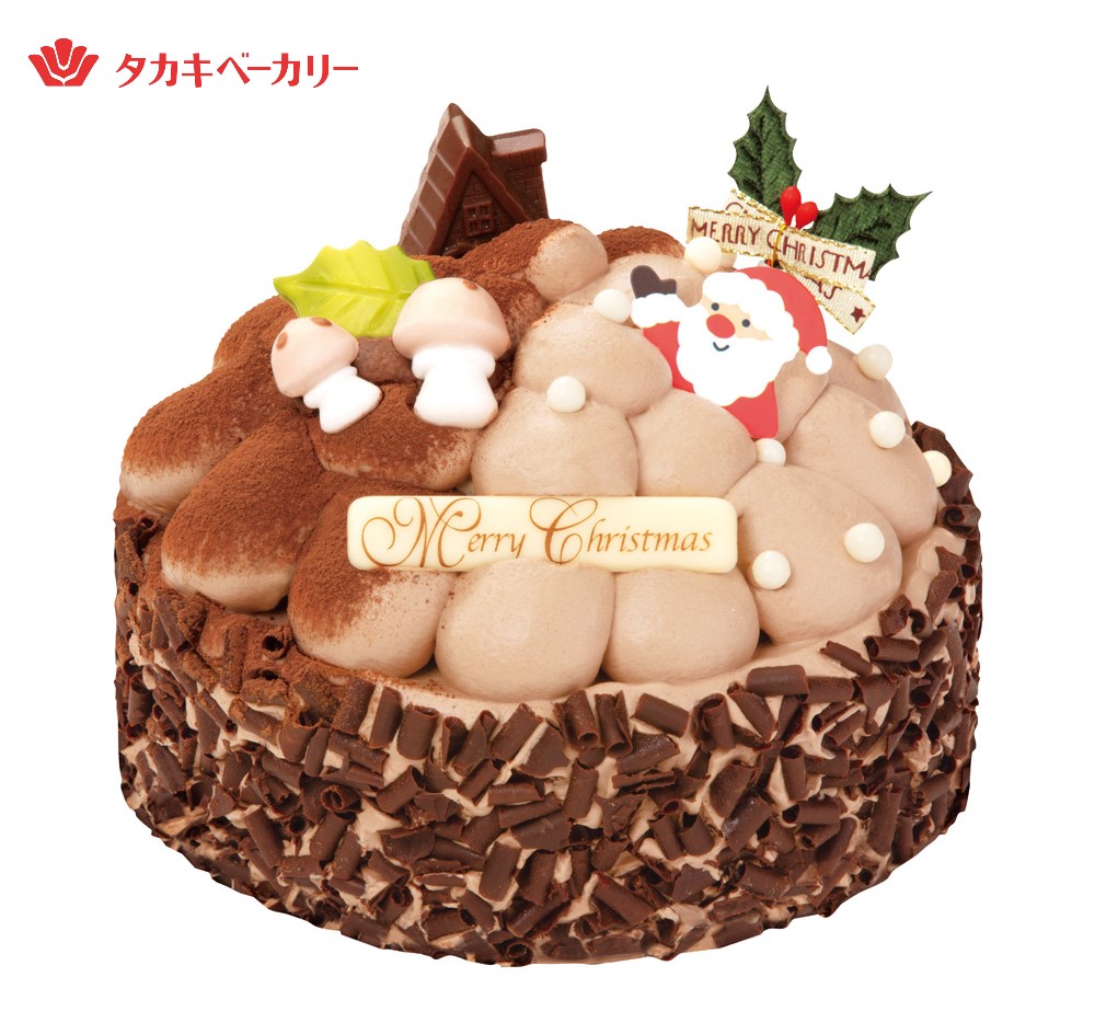 〇【12/23～24お届け分限り】E527［タカキベーカリー］サンタと森のチョコケーキ