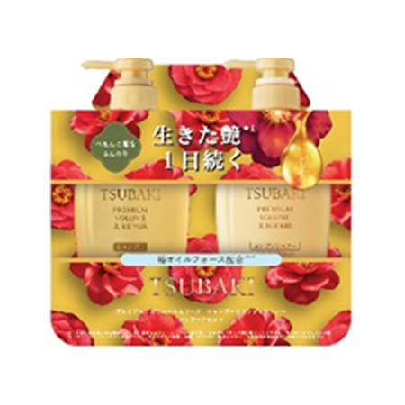 【数量限定】TSUBAKI プレミアム ボリューム＆リペア  ポンプペアセット 450ml×2