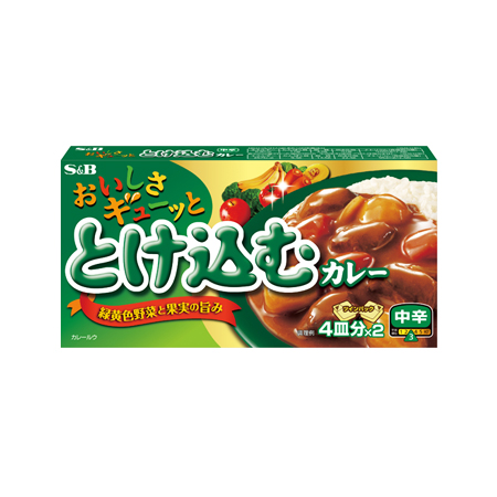 エスビー おいしさギューッととけ込むカレー中辛  140g