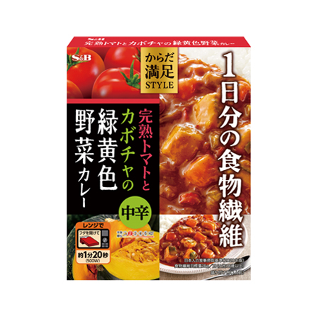 エスビー からだ満足STYLE　完熟トマトとカボチャの緑黄色野菜カレー 中辛  180g