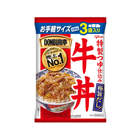 グリコ DONBURI亭 牛丼 　3食