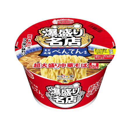 エースコック 爆盛りの名店 べんてん監修超大盛り中華そば 155g