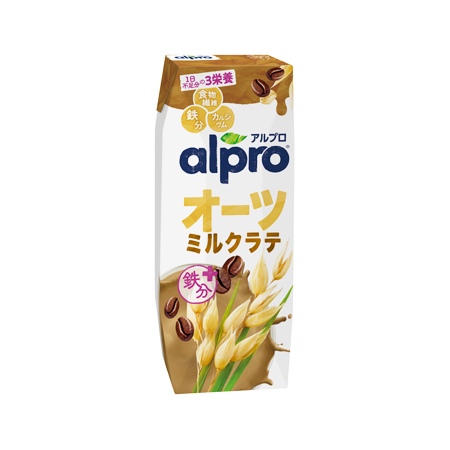 ダノン アルプロおいしく食物繊維 オーツミルクラテ 芳醇なコーヒーの味わい  250ml