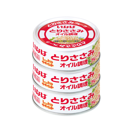 いなば とりささみフレーク オイル調理  70g×3缶入