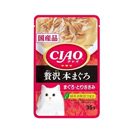 CIAO パウチ 贅沢 本まぐろ まぐろ・とりささみ 35g