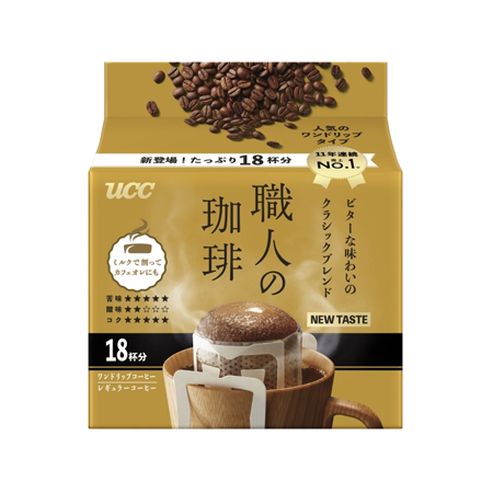 UCC 職人の珈琲　ワンドリップコーヒー ビターな味わいのクラシックブレンド  18P