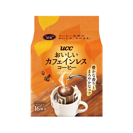 UCC おいしいカフェインレスコーヒー ドリップ  16P