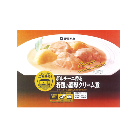 伊藤ハム レンジでごちそうポルチーニ香る若鶏の濃厚クリーム煮  175g