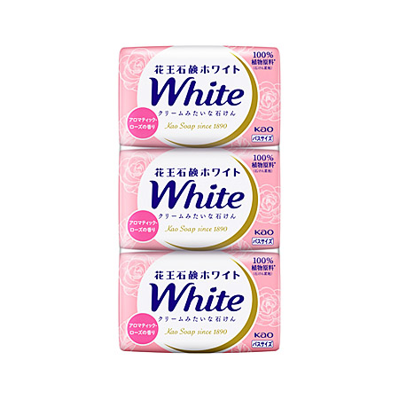 花王石鹸ホワイト アロマティクローズの香り バスサイズ 130g×3