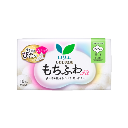ロリエ しあわせ素肌 もちふわfit 多い昼用 羽つき 22.5ｃｍ 16個