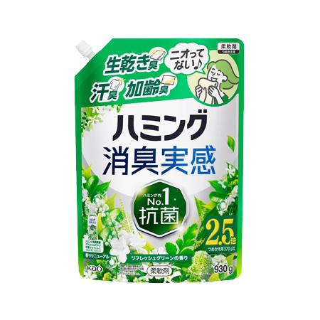 ハミング消臭実感 リフレッシュグリーンの香り つめかえ 930g