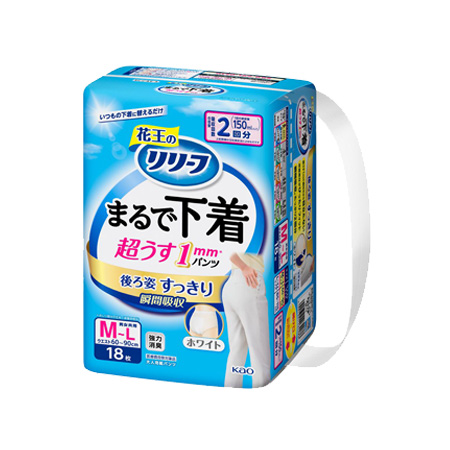 リリーフ パンツタイプ まるで下着 2回分 ホワイト M 18枚