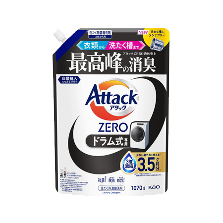 アタックZERO ドラム式専用 つめかえ 大 1070g