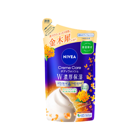 ニベア クリームケアボディウォッシュ W濃厚保湿 キンモクセイ つめかえ 340ml