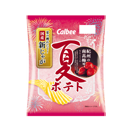 カルビー 夏ポテト 紀州の南高梅味 61g