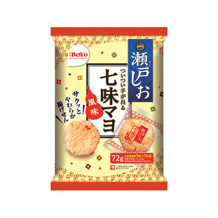 栗山米菓 瀬戸しお 七味マヨ風味  72g