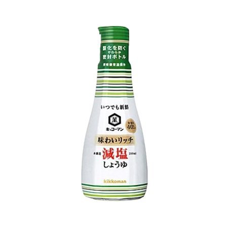 キッコーマン いつでも新鮮 味わいリッチ 減塩しょうゆ  200ml