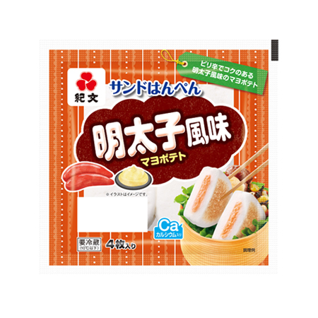 紀文 サンドはんぺん 明太子風味マヨポテト  4枚入