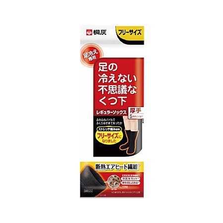 足の冷えない不思議なくつ下 レギュラーソックス フリーサイズ 黒 1足