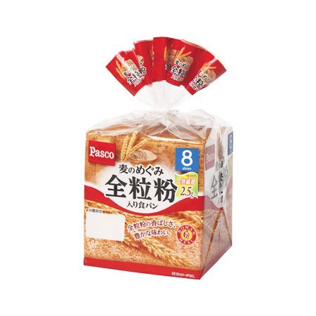 [う]パスコ 麦のめぐみ 全粒粉入り食パン  8枚切