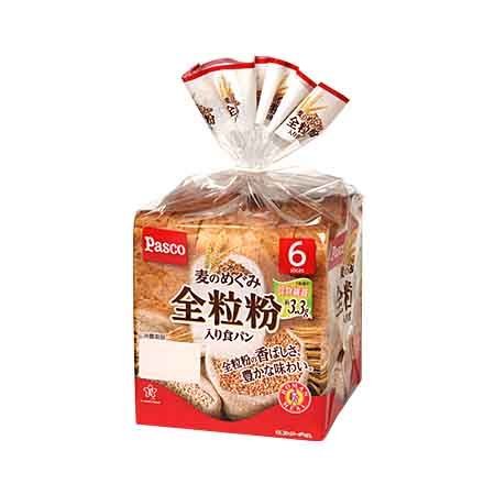 [と]パスコ 麦のめぐみ 全粒粉入り食パン  6枚