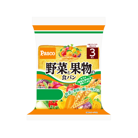 パスコ 野菜と果物の食パン  3枚入