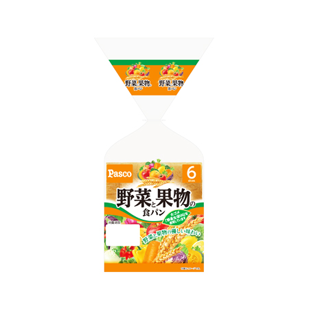 パスコ 野菜と果物の食パン  6枚切