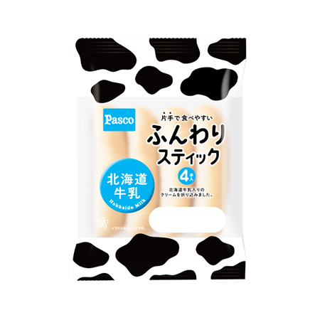 パスコ ふんわりスティック 北海道牛乳  4本入