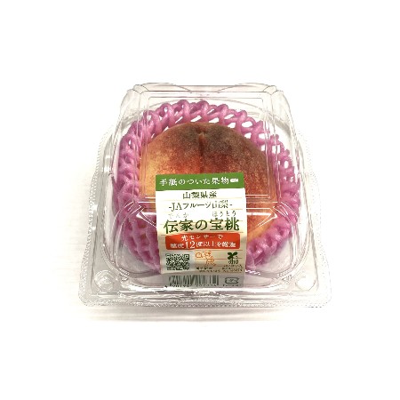 「手紙のついた果物」伝家の宝桃 1パック(1コ)