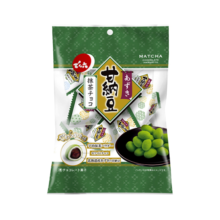 でん六 あずき甘納豆 抹茶チョコ  70g