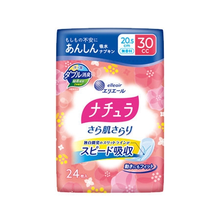 ナチュラ さら肌さらり あんしん吸水ナプキン 30cc 20.5cm 24枚