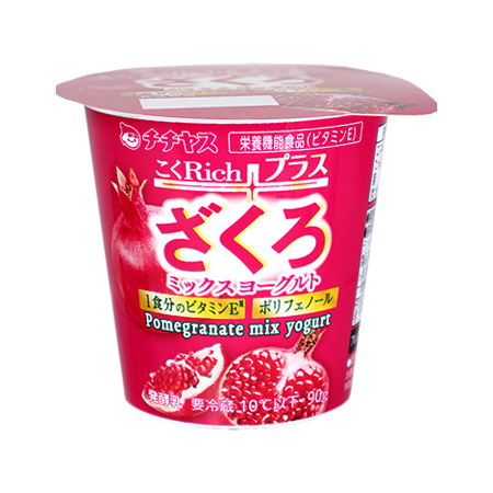 チチヤス こくRichプラス ざくろミックスヨーグルト  90g