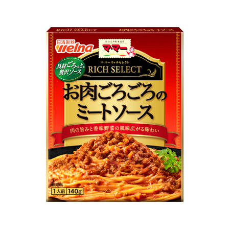 日清製粉ウェルナ マ・マー リッチセレクト お肉ごろごろのミートソース  140g