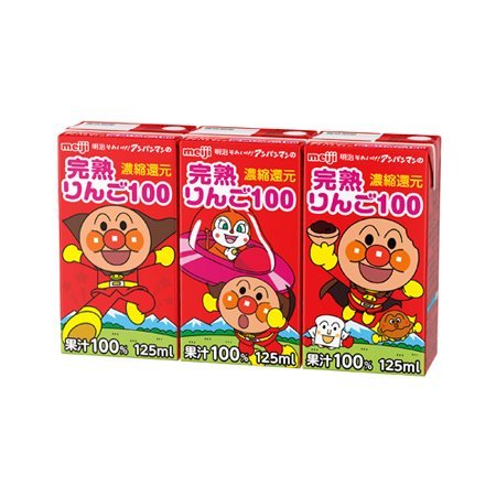 明治 それいけ!アンパンマンの完熟りんご 125ml×3