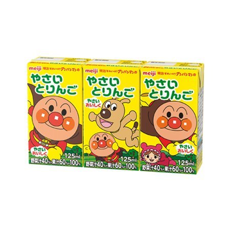 明治 それいけ!アンパンマンのやさいとりんご 125ml×3