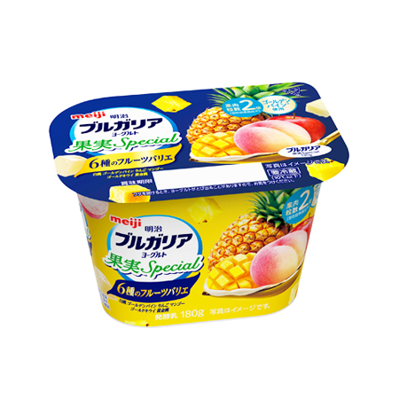 明治 ブルガリアヨーグルト 果実Special 6種のフルーツバリエ  180g