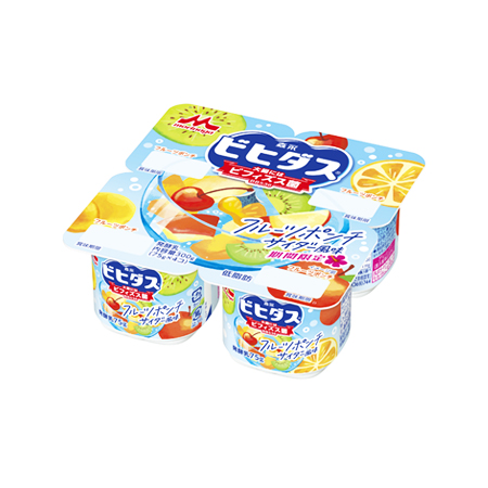 森永 ビヒダスヨーグルトフルーツポンチサイダー風味  75g×4