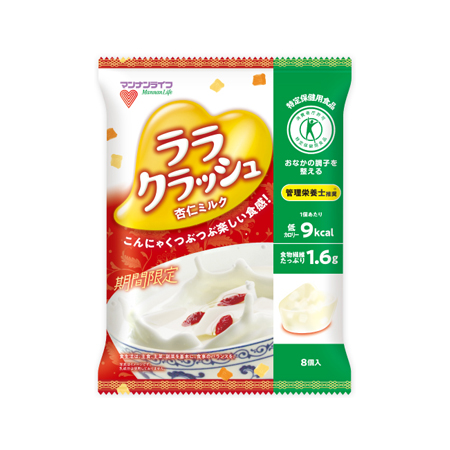 マンナンライフ 蒟蒻畑ララクラッシュ杏仁ミルク味  8個入