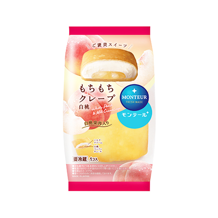 モンテール もちもちクレープ 白桃 1個