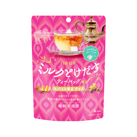 日東紅茶 ミルクとけだすティーバッグ スパイス香るチャイ  4P