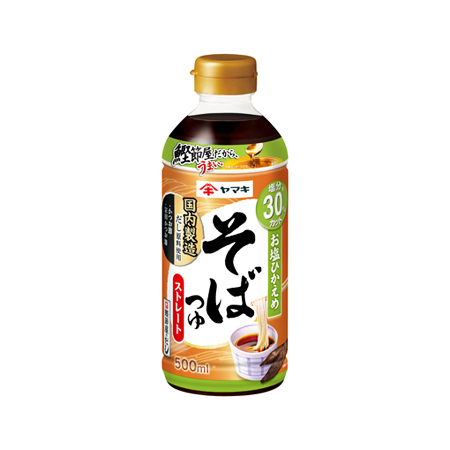 ヤマキ お塩控えめストレートそばつゆ  500ml