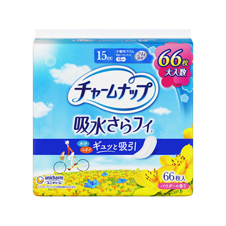 チャームナップ 吸水さらフィ ナプキンタイプ 少量用15cc 19cm 66枚