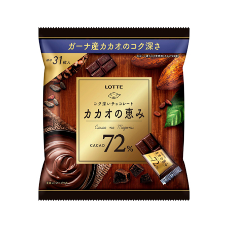 ロッテ カカオの恵み72％シェアパック  124g