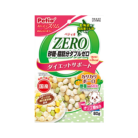 ペティオ おいしくスリム 砂糖・脂肪分ダブルゼロ カリカリボーロ 野菜入りミックス 80g