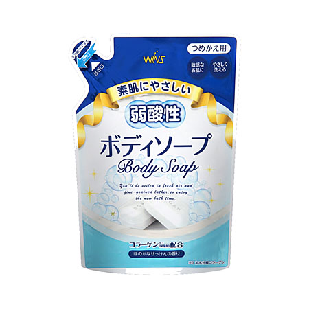 日本合成洗剤 ウインズ 弱酸性ボディソープ せっけんの香り つめかえ 400ml
