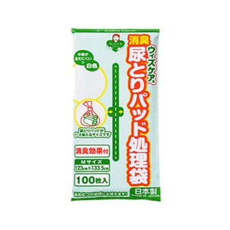 ウィズケア 消臭尿とりパッド処理袋 Mサイズ 100枚